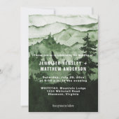 In de Wild Emerald Green Mountain Scene bruiloft Kaart (Voorkant)