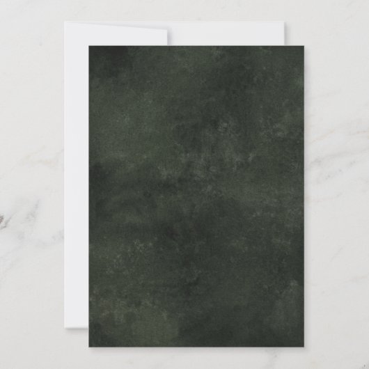 In de Wild Emerald Green Mountain Scene bruiloft Kaart (Achterkant)