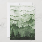 In de Wild Emerald Mist Mountains Scene Wedding Kaart (Achterkant)