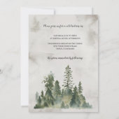 In de Wild Fir Trees Rustic Wedding | Kaart (Achterkant)