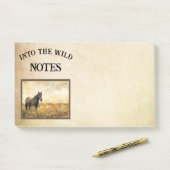 In de Wild Horse Sticky Post merkt het op Post-it® Notes (Op bureau)