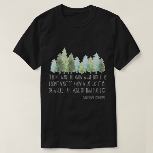 In de Wilde met Christopher McCandless Essentia T-shirt (Design voorkant)