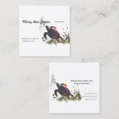 In de wilde Waterverf moderne exotische schildpad Vierkante Visitekaartje (Voorkant / Achterkant)