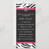 In de Wilde Zebra Print Sweet 16 Birthday Party Kaart (Voorkant)