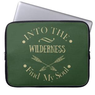 in de wildernis vind ik mijn ziel laptop sleeve