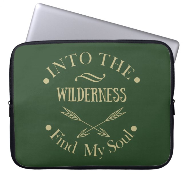 in de wildernis vind ik mijn ziel laptop sleeve (Voorkant)