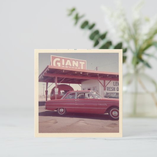  "In de winkel, augustus 1962" Flat Note Kaart (Staand voorkant)