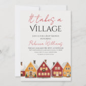 In de winter is er een dorpsneutraal Baby shower n Kaart (Voorkant)
