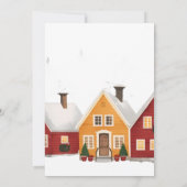 In de winter is er een dorpsneutraal Baby shower n Kaart (Achterkant)