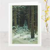 IN DE WINTER Ivan Shishkin 1883 Kerstmis Kaart (Gele Bloem)