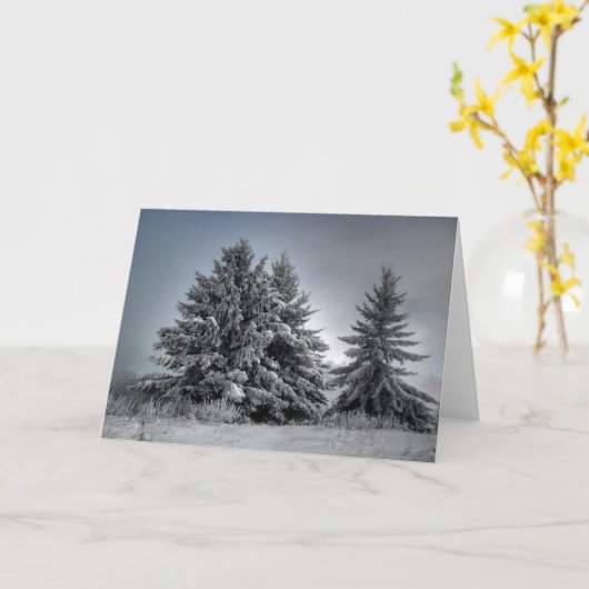 In de winter kaart (Gele Bloem)