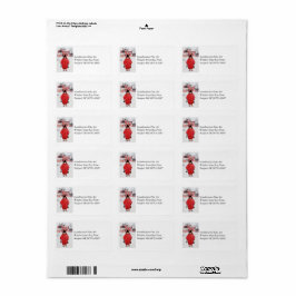 In de wintersneeuw etiket