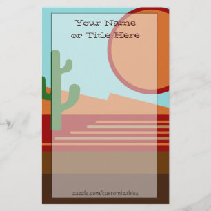 In de woestijnbank briefpapier