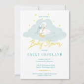 In de wolken - Baby shower Kaart (Voorkant)