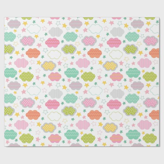 In de wolken cadeaupapier (Vlak)