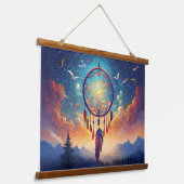 In de Wolken, Native American Dreamcatcher Hangend Wandkleed (Gebogen)