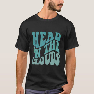 In de wolken staan woorden op de rug van de esthet t-shirt
