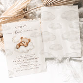 In de wolken Teddybeer Geslacht Reveal Feestje Kaart