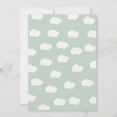 In de wolken Vliegtuig Verjaardagsfeest Kaart (Achterkant)