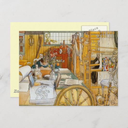 In de workshop met mam briefkaart (Voorkant / Achterkant)