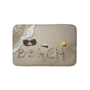 In de zand gespeld strand badmat