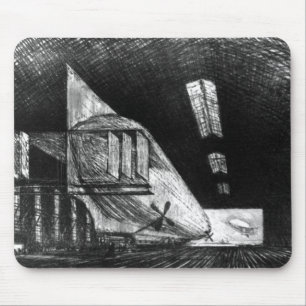 In de Zeppelinloods, Leipzig - Joseph Pennell Muismat