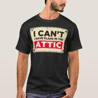 In de zolder van de Hvac-technicus is de grappighe T-shirt