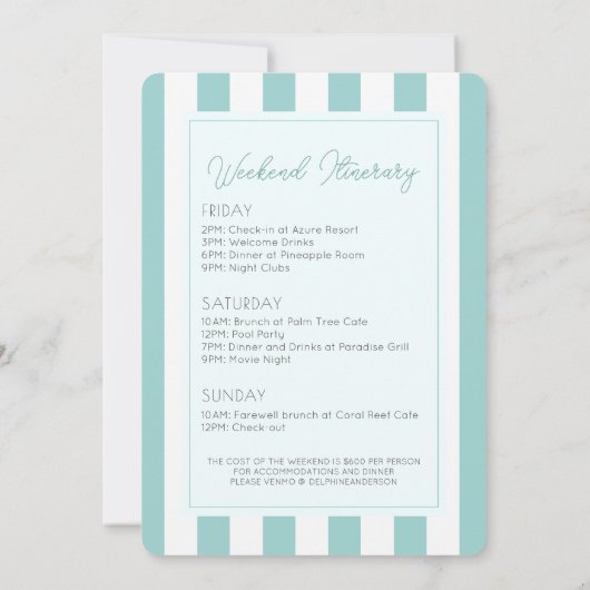 In de zomer ben ik getrouwd met een vrijgezellenwe kaart (Achterkant)