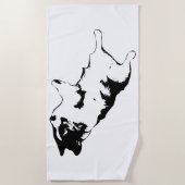 in de zon gedrenkte rol strandlaken (Voorkant)