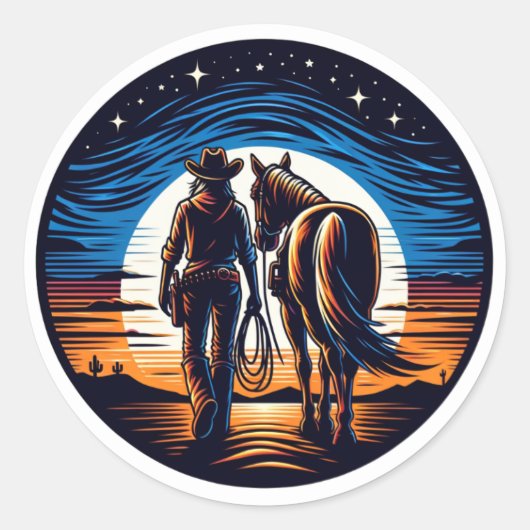 In de zon ronde sticker (Voorkant)