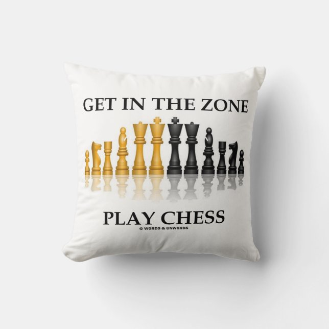 In de Zone spelen schaakadvies Kussen (Voorkant)