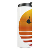 In de Zonsondergang - De Blackbird Thermosbeker (Gedraaid links)