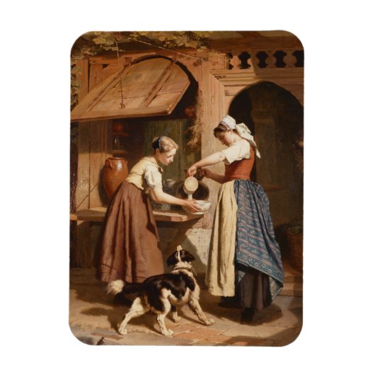 In de zuivelfabriek, 1866 (olie op het paneel) magneet (Verticaal)