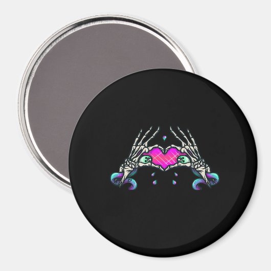 In Death - Skelet Hart Handen Magneet (Voorkant / Achterkant)