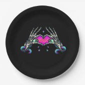 In Death - Skelet Hart Handen Papieren Bordje (Voorkant)