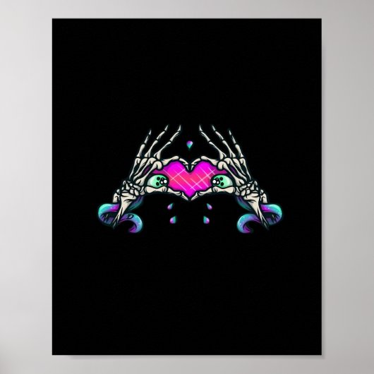 In Death - Skelet Hart Handen Poster (Voorkant)