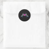 In Death - Skelet Hart Handen Ronde Sticker (Tas)