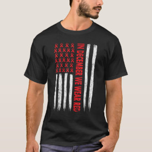 in december draag we de dag van de wereldwijde aid t-shirt