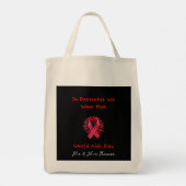 In december Draag we Red Unite voor Wereldaidsdag Tote Bag (Achterkant)