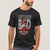 In december Draag we rood voor de wereldwijde aids T-shirt (Voorkant)