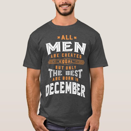 In december geboren mannen t-shirt (Voorkant)
