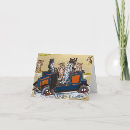 In Deep Water by Louis Wain Bedankkaart (Voorkant)