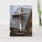 In Deepest Sympathy Cross, Bijble Scripting Card Kaart (Voorkant)
