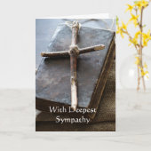 In Deepest Sympathy Cross, Bijble Scripting Card Kaart (Gele Bloem)