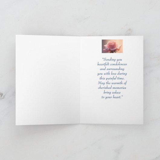 In Deepest Sympathy Garden Flower Roos Kaart (Binnen)
