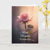 In Deepest Sympathy Garden Flower Roos Kaart (Gele Bloem)