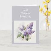 In Deepest Sympathy Tuinbloem Lila Kaart (Gele Bloem)