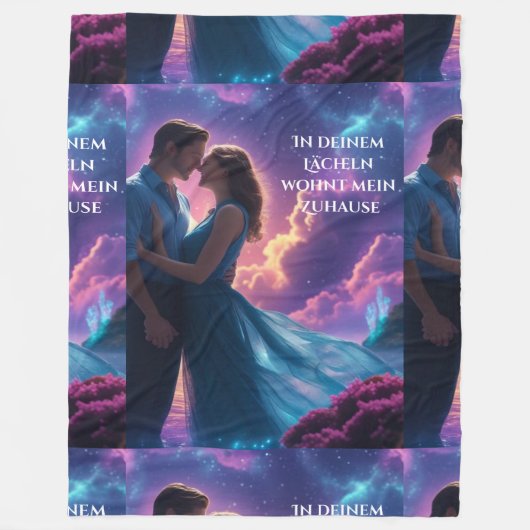 In deinem Lächeln wohnt mein Zuhause Fleece Deken (Voorkant)