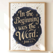 In den beginne was het Woord: Johannes 1:1 Poster