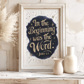 In den beginne was het Woord: Johannes 1:1 Poster